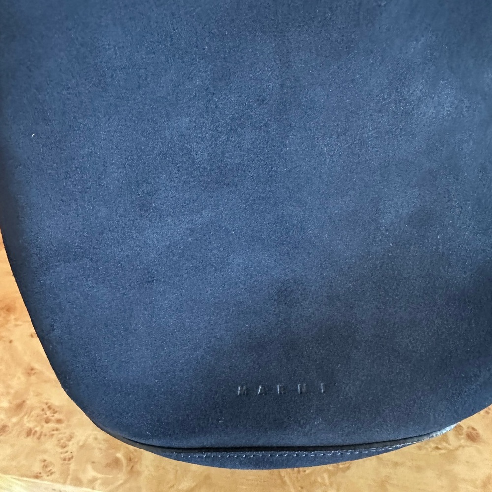 Marni Dark Blue Suede Tote Bag - Picture 3 of 11